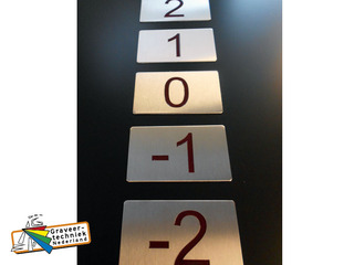 Verdiepings nummerplaatjes, materiaal RVS